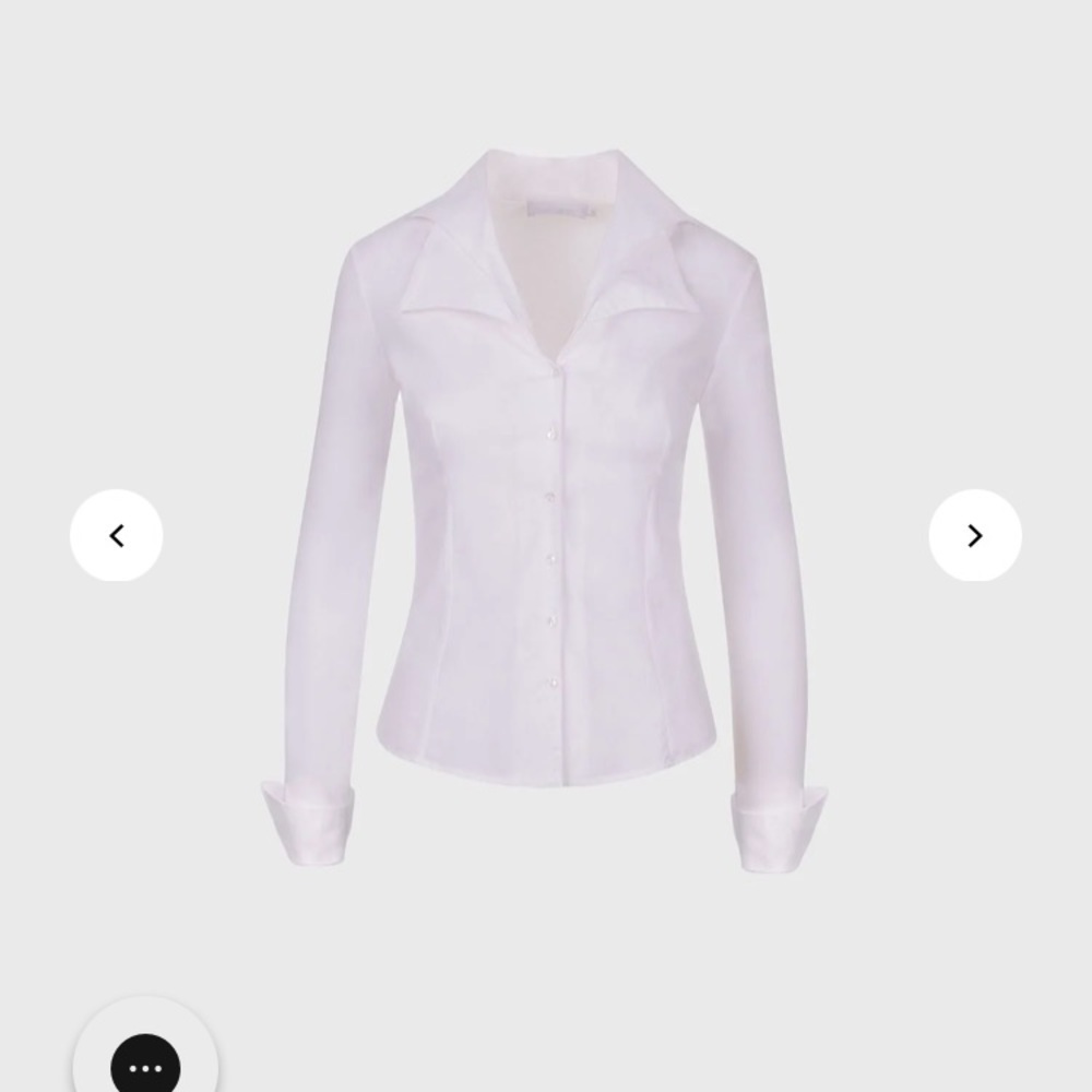 Anne Fontaine Christie Shirt
White Long Sleeved Double Collared T-Blouse - Picture 8 of 13